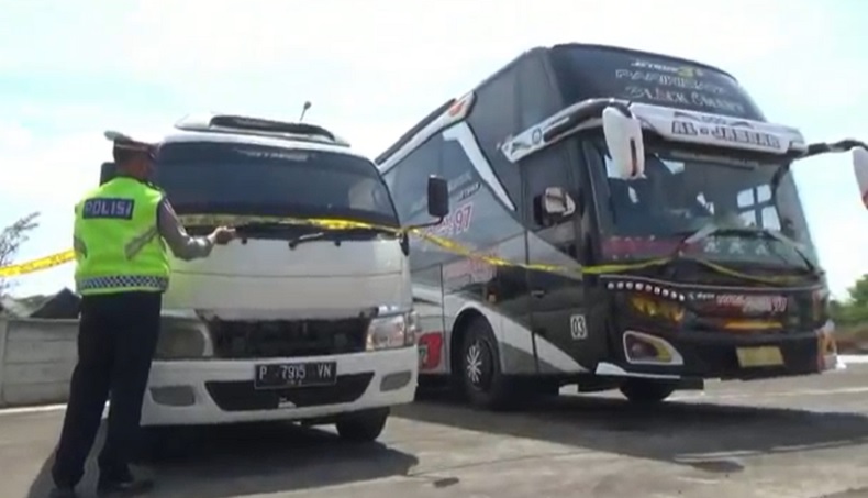 Terjaring Razia di Terminal Mengwi, Bus dan Minibus Angkut Pemudik Diamankan