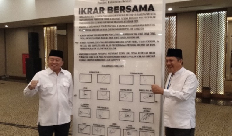 Paman Birin dan Denny Indrayana Absen di Ikrar Damai PSU Pilgub Kalsel