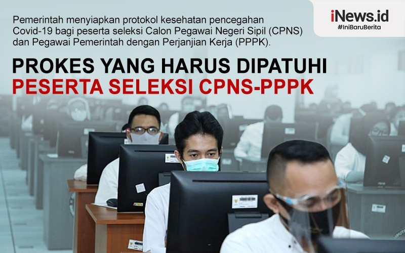  Ikut Seleksi Kompetensi Dasar CPNS, Peserta Wajib Gunakan Masker 3 Lapis 
