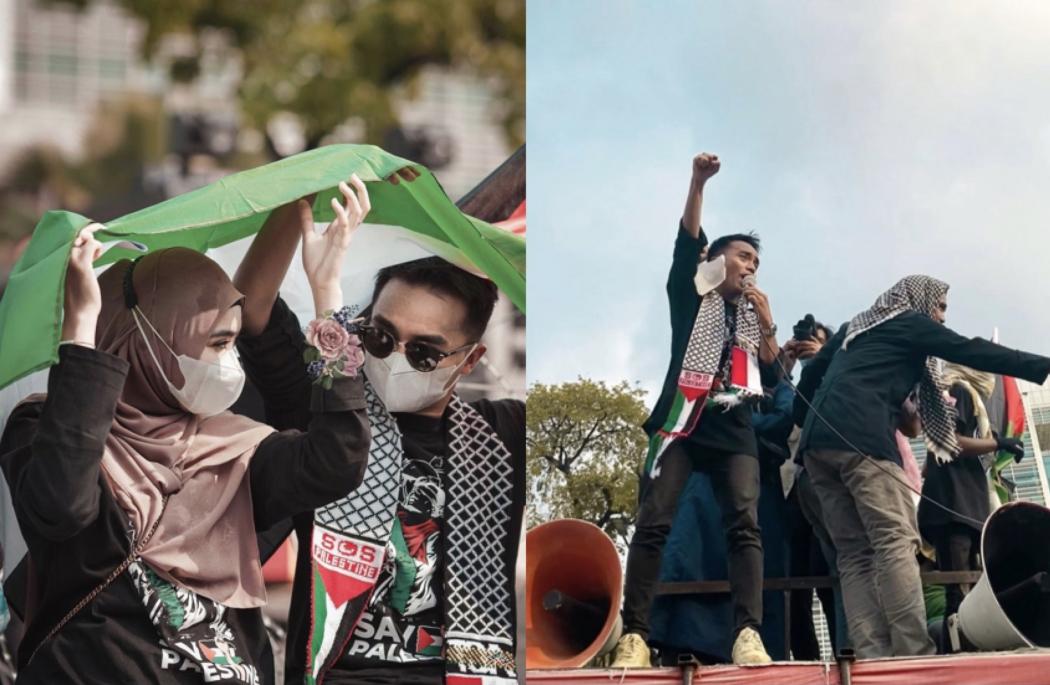 Bela Palestina, Taqy Malik Ajak Istri Turun ke Jalan   