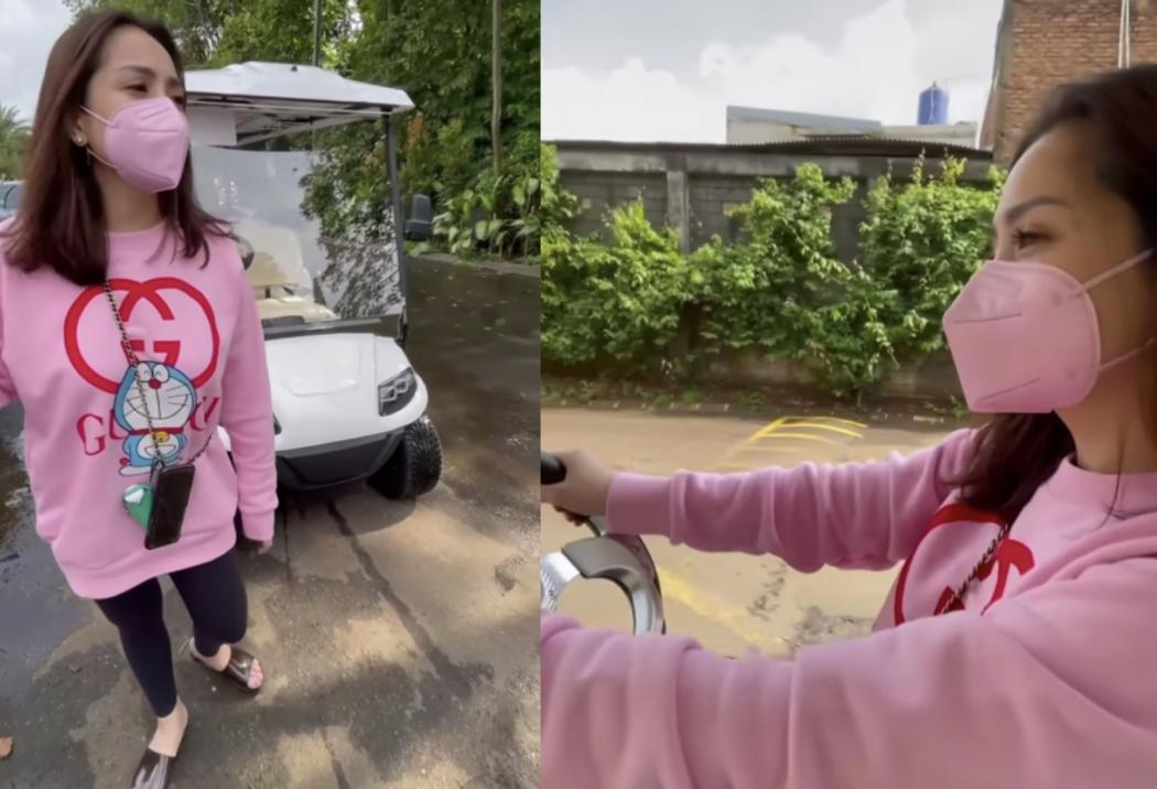 Nagita Slavina Pergi ke Warung Pakai Mobil Golf, Netizen: Nitip Tomat Satu Teh Gigi