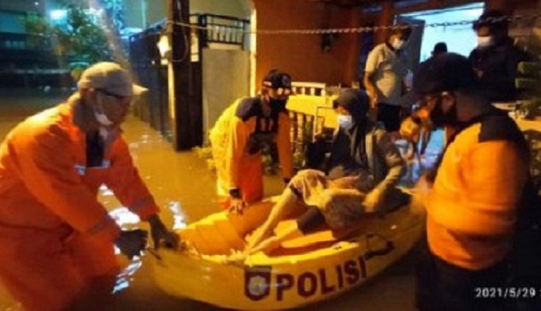 Banjir di Lima Kecamatan Kota Bekasi Surut