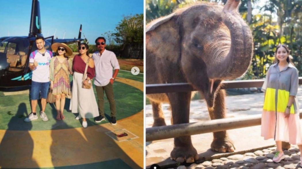 5 Potret Babymoon Nagita Slavina, Naik Helikopter hingga Ketemu Gajah