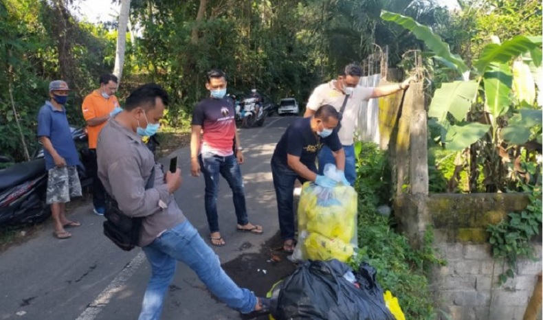 Geger, 35 Kg Limbah Medis Berserakan di Tepi Sawah Gianyar Bali