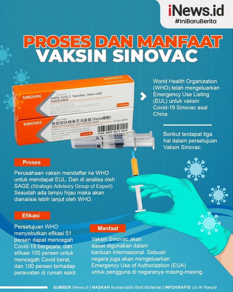 Infografis Proses dan Manfaat Vaksin Sinovac