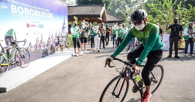 Sport Tourism Lagi Tren, Sandiaga Uno Ikutan Gowes 55 Kilometer Yogyakarta - Borobudur