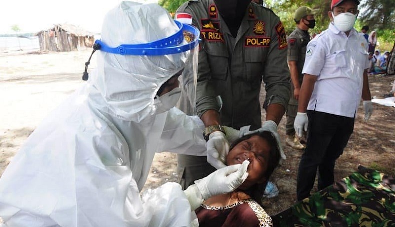 81 Etnis Rohingya yang Terdampar di Aceh Timur Swab Test Ulang