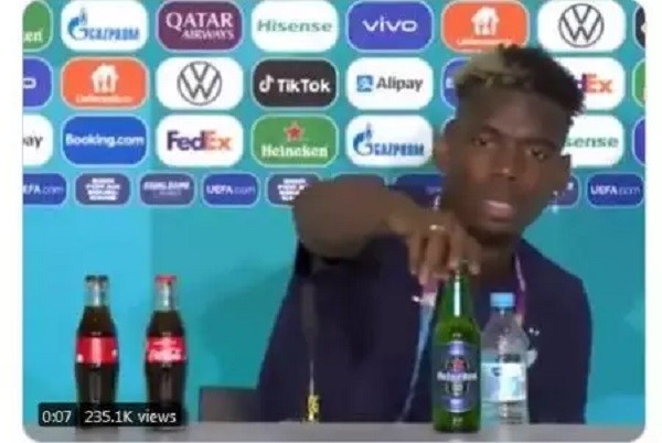 Tiru Aksi Christiano Ronaldo, Paul Pogba Malah Bikin Saham Heineken Naik