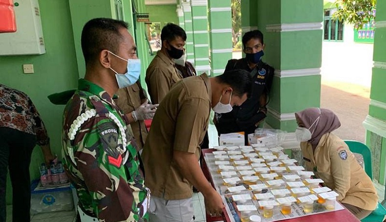 Cegah Penyalahgunaan Narkoba, Prajurit TNI di Aceh Utara Tes Urine