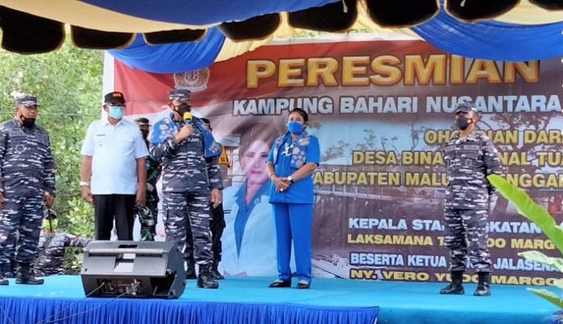 Resmikan Kampung Bahari di Malra, KSAL Minta Anak Muda Masuk AL