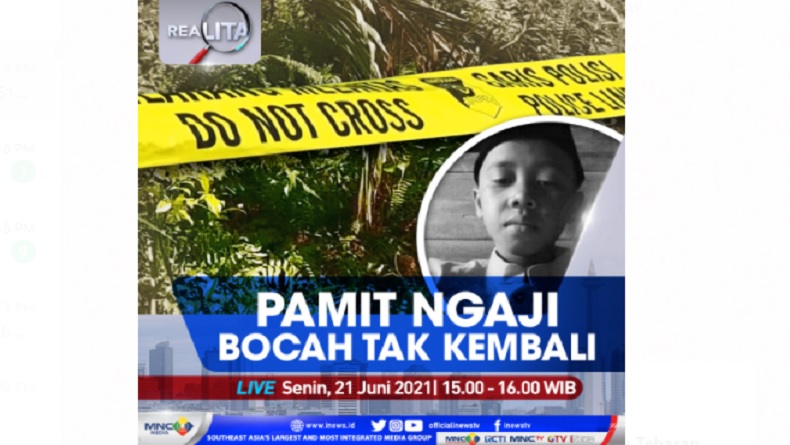 Pamit Ngaji, Anak SD Ditemukan Tewas! Selengkapnya di Realita Senin Pukul 15.00 WIB