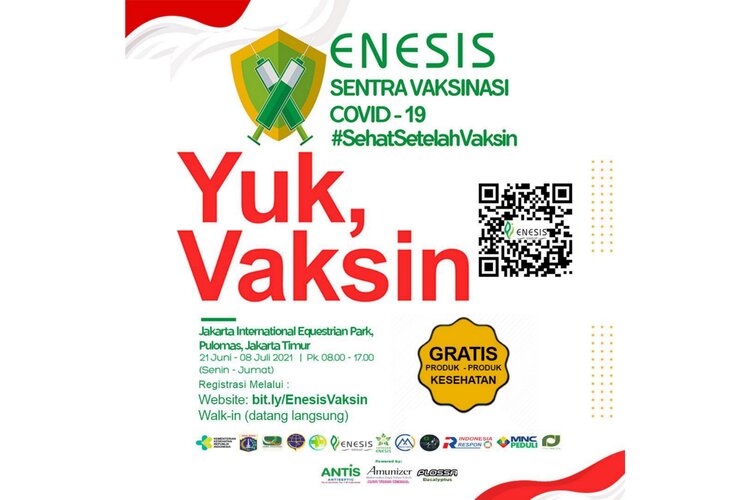 Perangi Covid-19, Enesis Berikan Vaksinasi Covid-19 Gratis