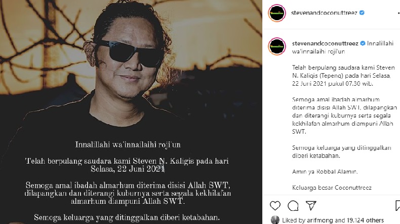 Vokalis Steven and Coconut Treez Tepeng Meninggal usai Berjuang Lawan Covid