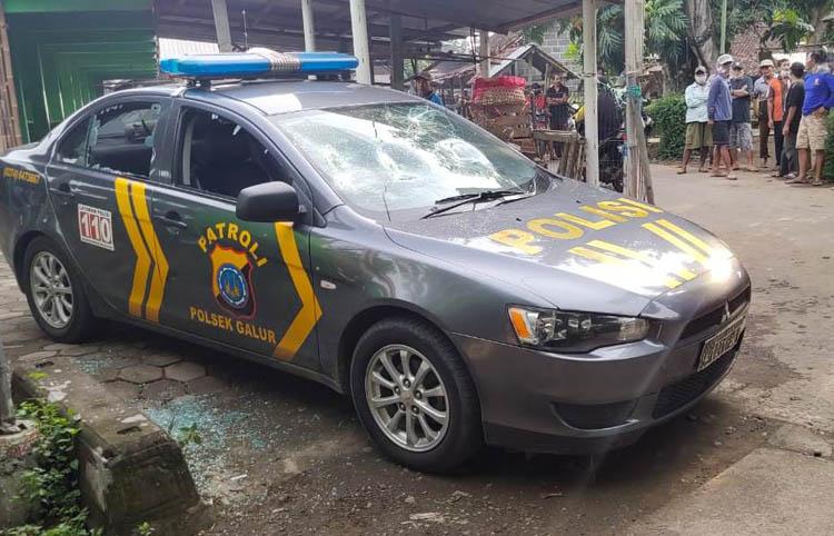 ODGJ Ngamuk Rusak Mobil Patroli Polsek Galur Kulonprogo