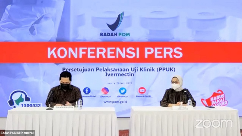 BPOM Mulai Uji Klinis Ivermectin untuk Obat Covid-19