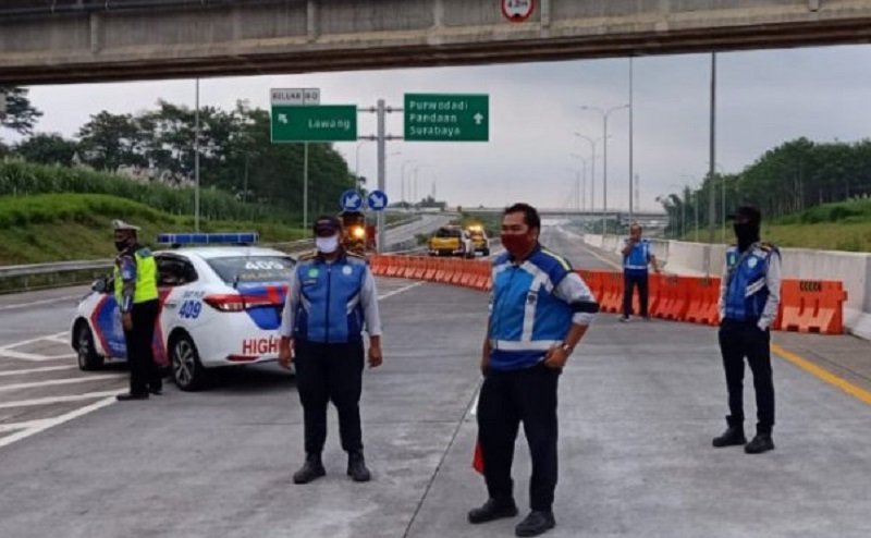 PT Jasa Marga Lakukan Penyekatan di Tol Pandaan-Malang selama PPKM Darurat