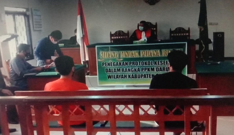 Langgar PPKM Darurat, Belasan Warga Cianjur Disidang Tipiring