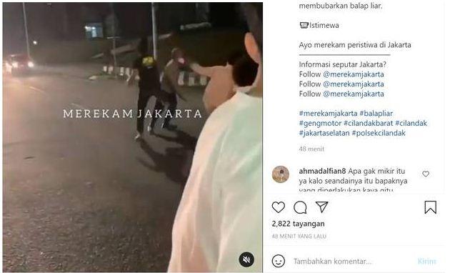 Waduh, Geng Motor Nekat Keroyok Polisi Berseragam 