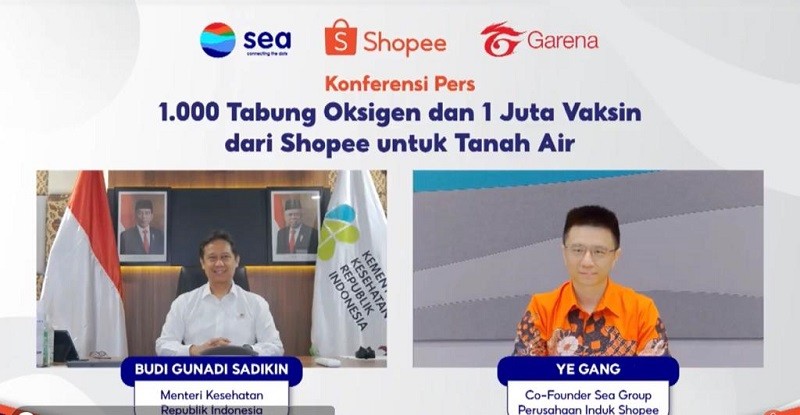 Kabar Baik! Indonesia Dapat 1.000 Tabung Oksigen dan 1 Juta Vaksin dari Sea Group