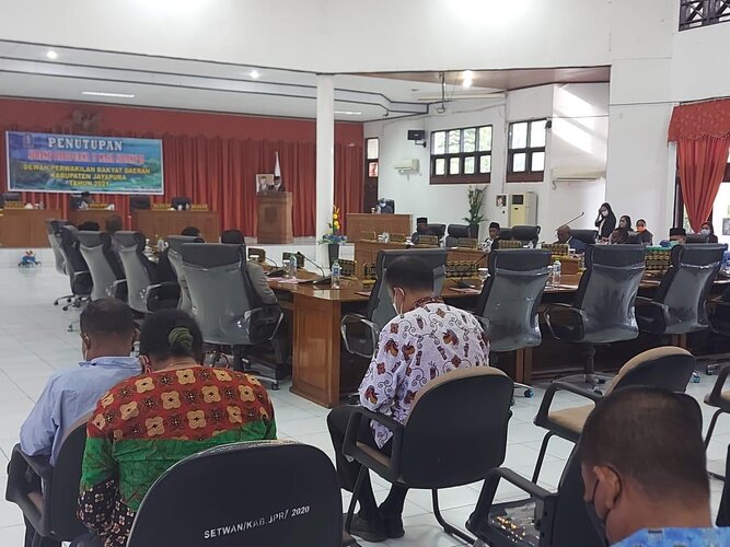 Lima Fraksi Setujui Raperda Pertanggungjawaban Pelaksanaan APBD Kabupaten Jayapura 2020