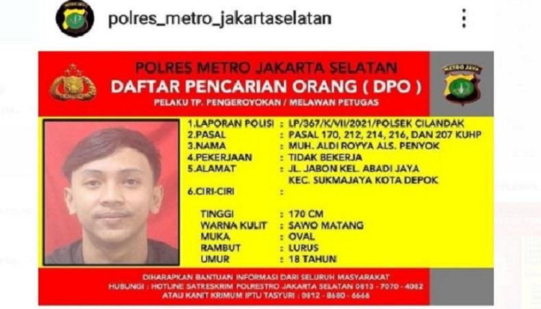 Polisi Tangkap DPO Pengeroyok Anggota Polsek Cilandak 