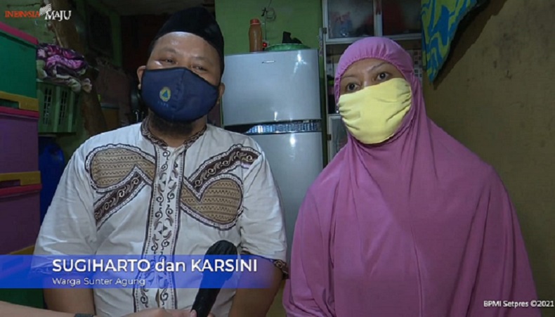 Jokowi Bagikan Sembako dan Obat, Warga : Alhamdulillah Presiden Datang ke Sunter Agung