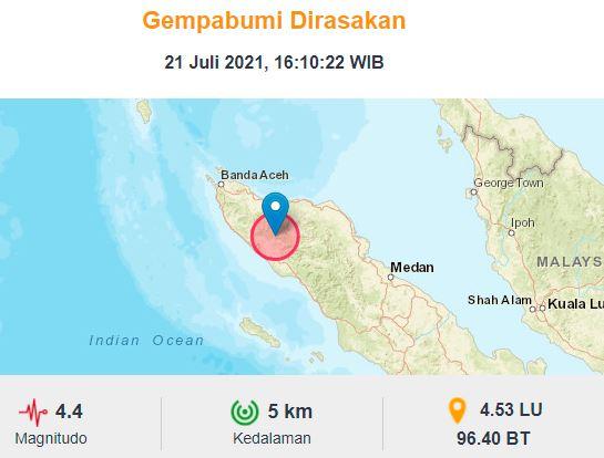 Gempa Terkini M 4 Guncang Nagan Raya Aceh, BMKG: Hati-Hati Gempa Susulan