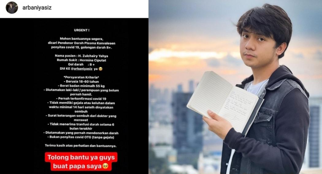 Ayah Arbani Yasiz Meninggal Dunia, Sempat Mencari Donor Plasma