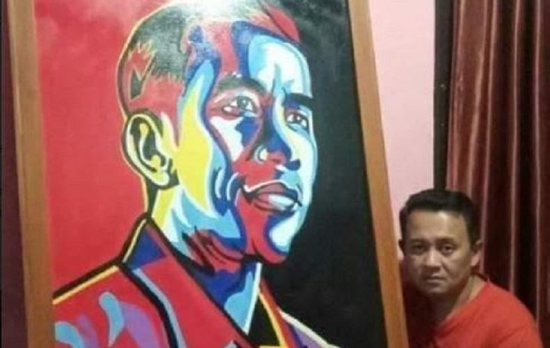 Viral Seniman Jual Lukisan Jokowi ke Gubernur Sulut, Mengaku untuk Menyambung Hidup