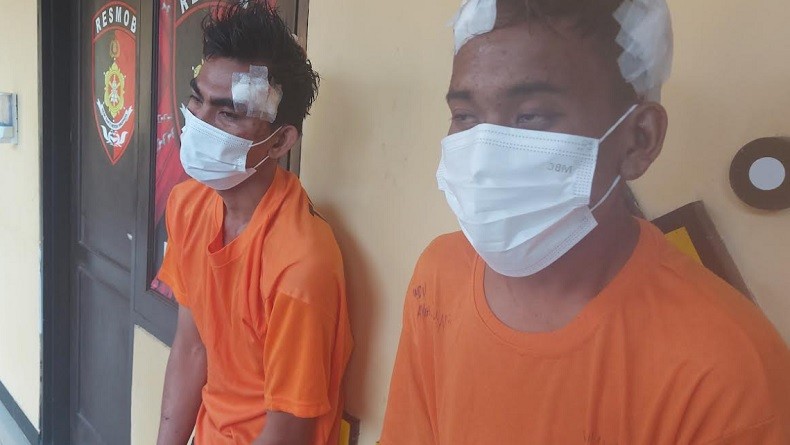 Terkepung, Dua Maling Motor Bersenjata Api di Tangerang Babak Balur Dihajar Warga