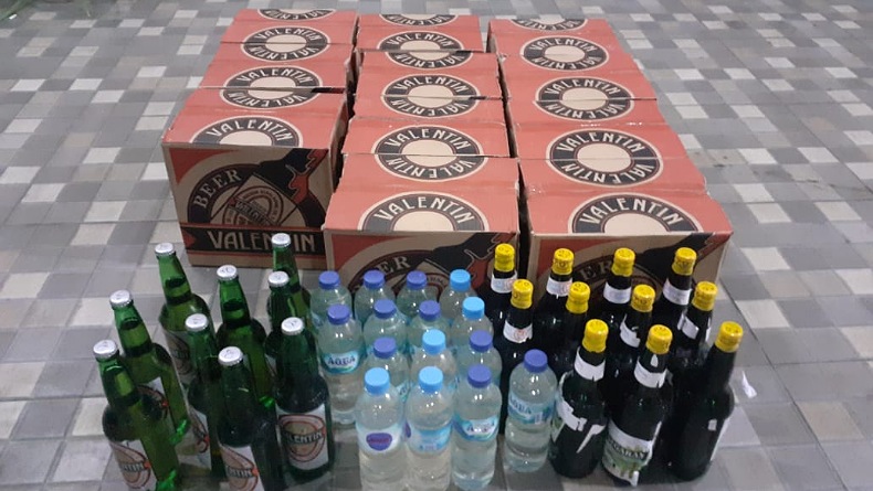 Tim Macan Polresta Manado Amankan Puluhan Botol Minuman Keras