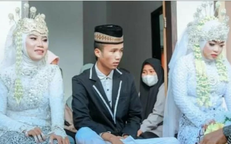 Viral karena Nikahi Dua Perempuan Sekaligus, Mempelai Pria: Ini Jodoh 