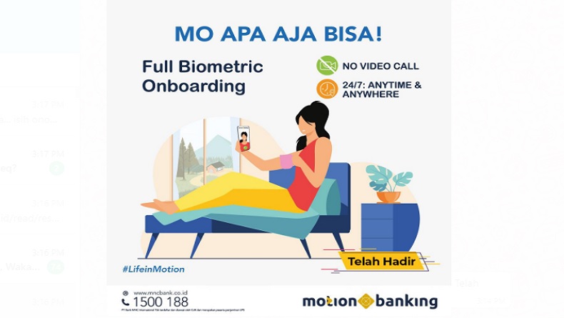 Resmi Terapkan Verifikasi Full Biometric, MotionBanking Bisa Proses Pembukaan Rekening 24 Jam!