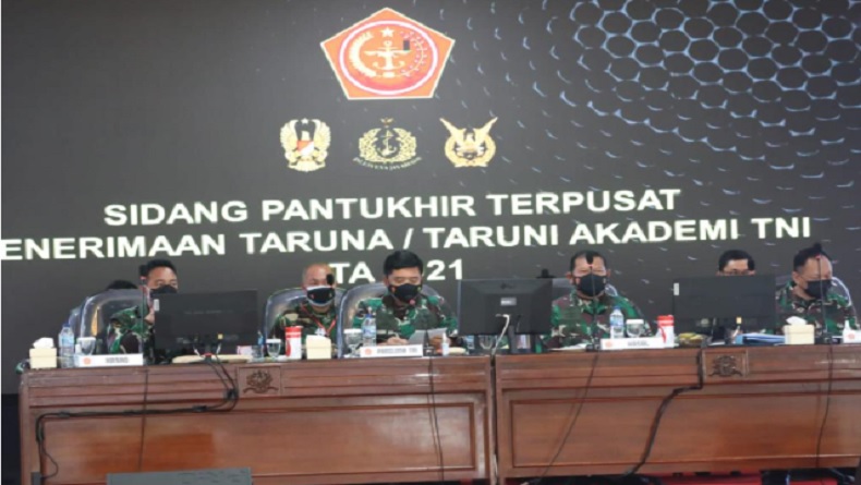 Panglima TNI Pimpin Sidang Pantukhir Terpusat Taruna dan Taruni Akademi TNI 2021