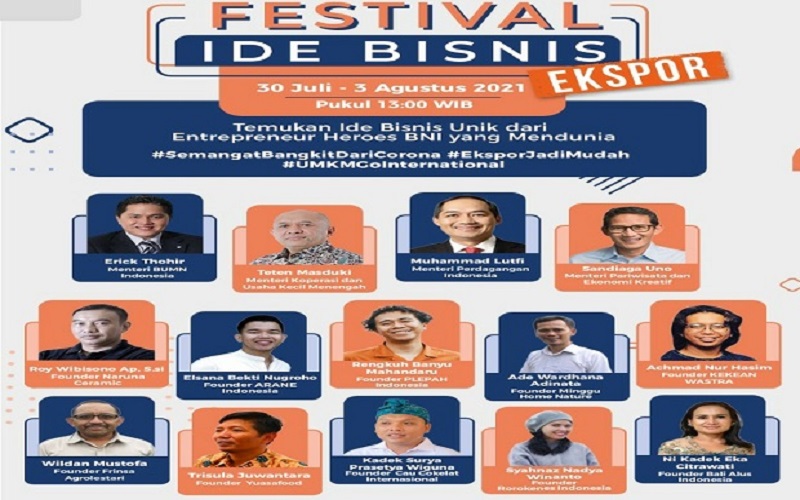 BNI Gelar Festival Ide Bisnis, 10 UMKM Akan Berbagi Kiat Berbisnis Hingga Ekspor