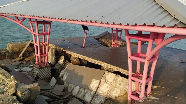 Ambruk, Begini Kondisi Terkini Gazebo Jembatan Cinta di Pulau Tidung