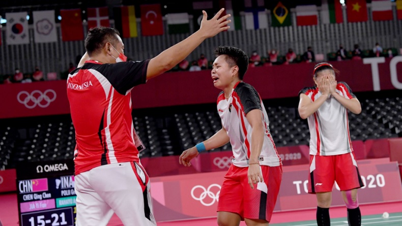 Raih Emas Olimpiade, Ini Ucapan Sakti Apriyani sebelum Laga : Bismillahirohmanirrohim