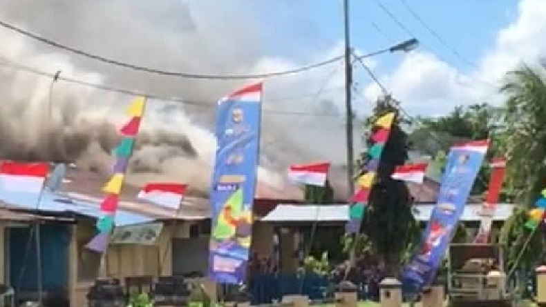 Kronologi Pembakaran Polsek Nimboran, Berawal dari Massa Memalang Warga