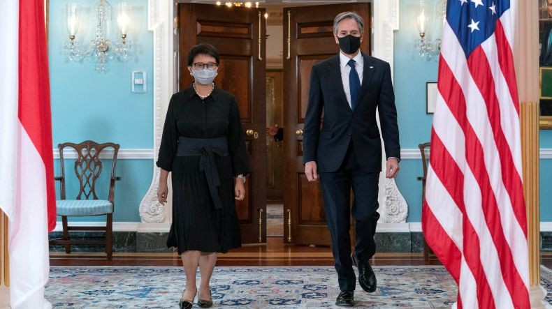 Menlu Retno ke Amerika Bertemu Antony Blinken, Bahas Laut China Selatan hingga Covid-19