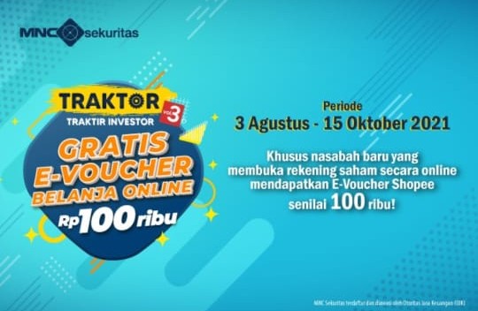 Tanpa Diundi! Segera Buka Rekening Saham MNC Sekuritas Auto Cuan e-Voucher Belanja Online!