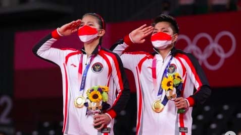 Viral Greysia dan Apriyani Pamer Medali Emas di TikTok: This Olympic Gold Medal is For You Indonesia 