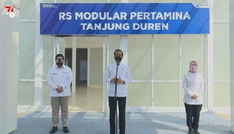  Jokowi : Keterisian BOR di RS Wisma Atlet Turun Jadi 25 Persen