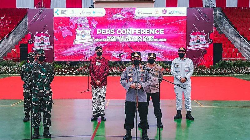 Dihadiri Panglima TNI dan Kapolri, Jasa Raharja Bekerja Sama dengan Polda Jateng Gelar Program Vaksinasi Merdeka Candi