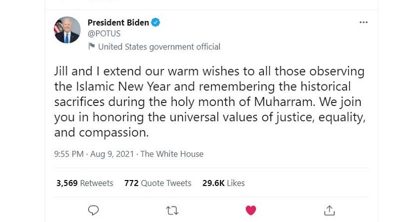 Presiden AS Joe Biden Ucapkan Selamat Tahun Baru Islam, Ini Harapannya