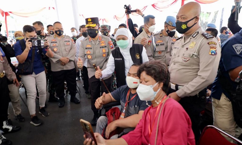 Polda Jatim Gelar Vaksinasi Merdeka untuk 5.000 Penyandang Disabilitas dan ODGJ 
