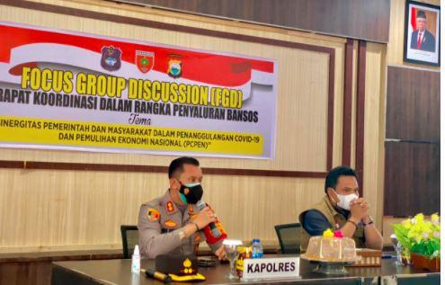 Gelar Rapat Koordinasi, Kapolres Enrekang Harap Bansos Covid-19 Tepat Sasaran