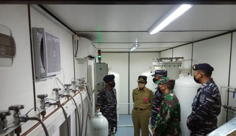 KRI Semarang-594 Bantu Belitung hingga Ketersediaan Oksigen Stabil