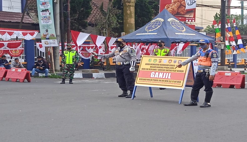 Ganjil Genap di Kota Sukabumi Diperpanjang sampai 23 Agustus 2021