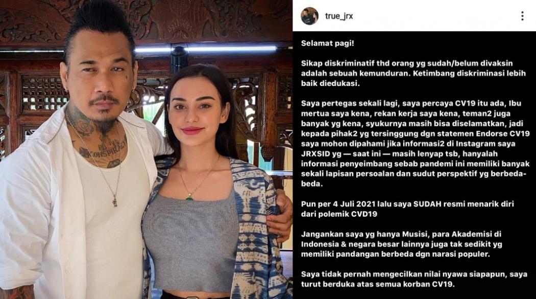 Jerinx Akui Covid-19 Ada: Saya Putuskan Divaksin Sinovac 