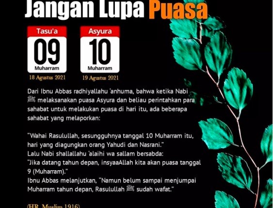 Dalil Puasa Tasua 9 Muharram dan Anjurannya untuk Menyelisihi Kaum Yahudi